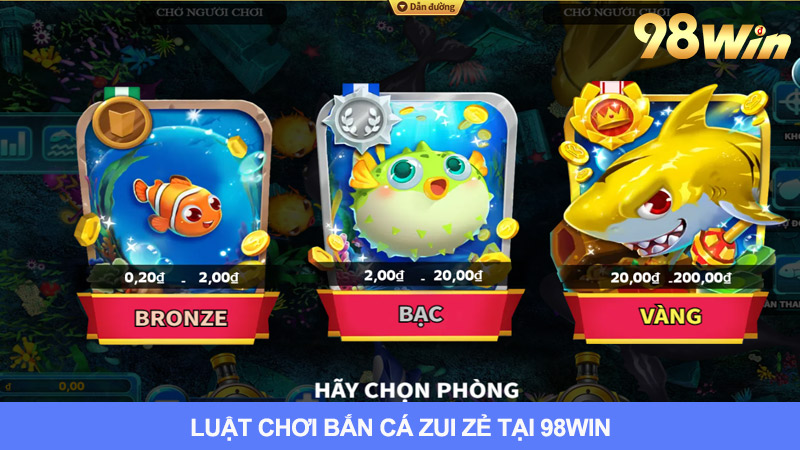 Quy tắc chơi game bắn cá tại 98win